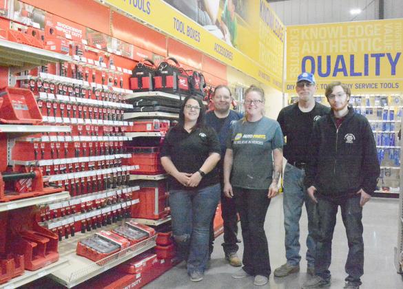 A STREET AUTO has moved to their new location at 915 North Highway 50, Tecumseh, as of last Wednesday. Pictured, from the left: Becky Cabrales, Trevor Oestmann, Alexa Wellander, Bryce Fetterolf, and David Speckmann, as well as Richard Rambo (not pictured), are ready to assist customers. A Customer Appreciation Event and Grand Opening will be planned in the near future.