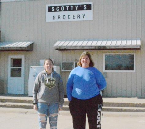 ALYSON GOTTULA, LEFT, AND CINDY ALBRECHT have operated Scotty’s Grocery since Scotty’s death in 2022.