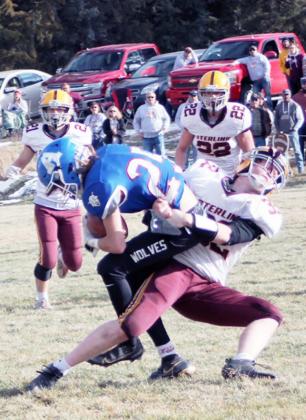ANDREW RICHARDSON worked hard for this tackle.